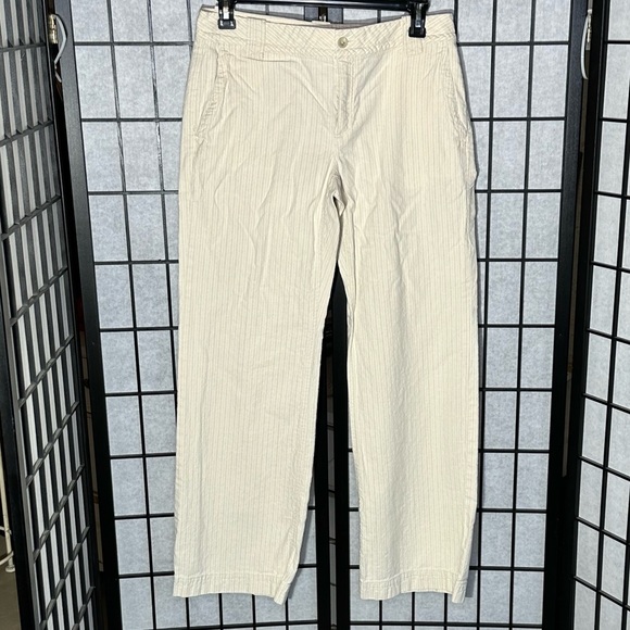 Banana Republic Striped Cotton/Linen Trouser Pants 12 - Picture 9 of 12